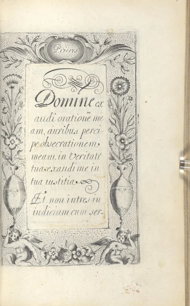An illustration from Les sainctes prieres de l'ame chrestienne, 1644, leaf 126