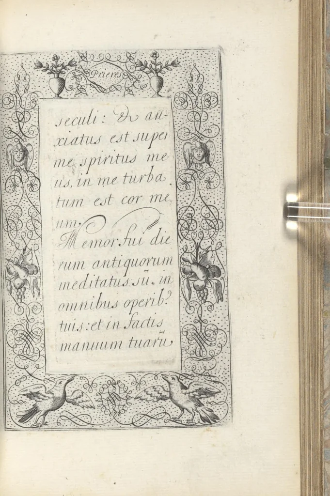 An illustration from Les sainctes prieres de l'ame chrestienne, 1644, leaf 128