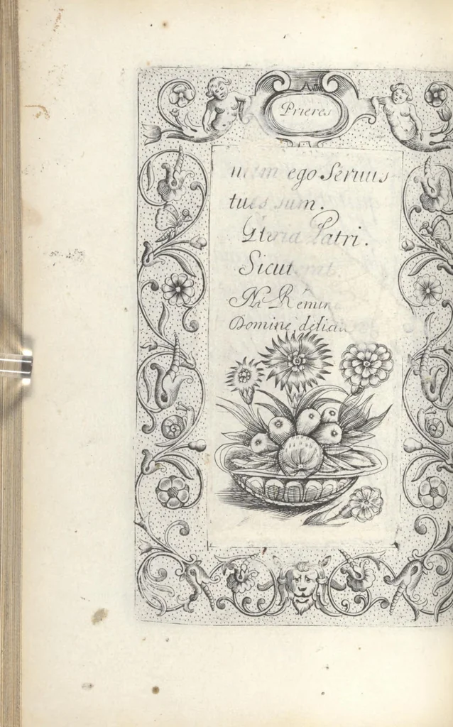 An illustration from Les sainctes prieres de l'ame chrestienne, 1644, leaf 133