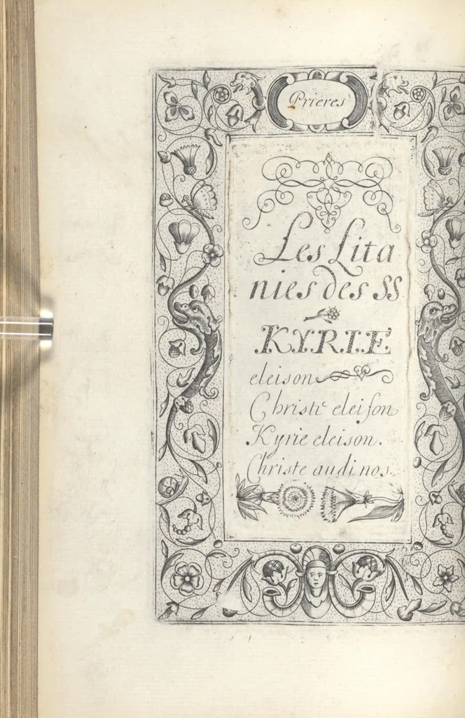 An illustration from Les sainctes prieres de l'ame chrestienne, 1644, leaf 135