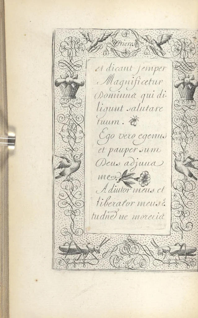 An illustration from Les sainctes prieres de l'ame chrestienne, 1644, leaf 151