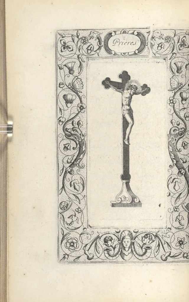 An illustration from Les sainctes prieres de l'ame chrestienne, 1644, leaf 159