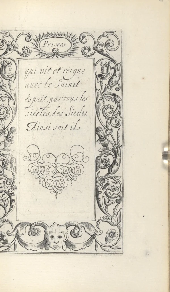 An illustration from Les sainctes prieres de l'ame chrestienne, 1644, leaf 174