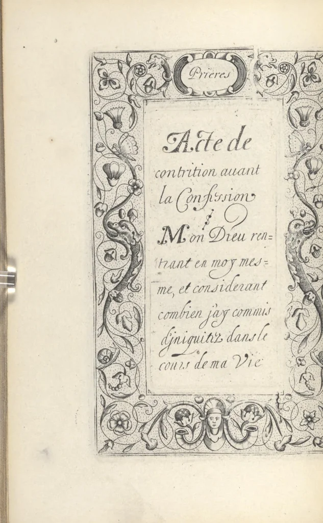 An illustration from Les sainctes prieres de l'ame chrestienne, 1644, leaf 175