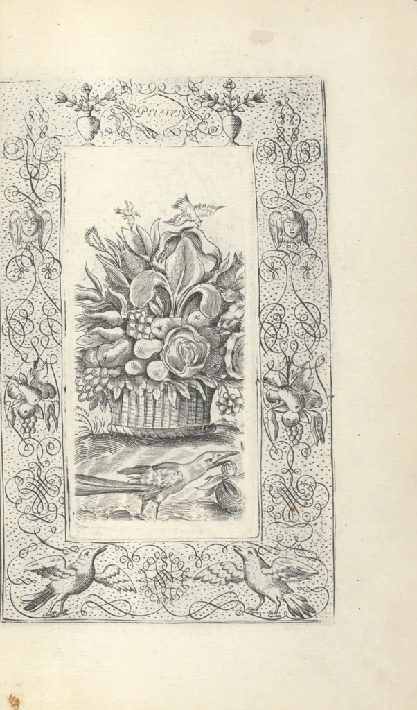 An illustration from Les sainctes prieres de l'ame chrestienne, 1644, leaf 18