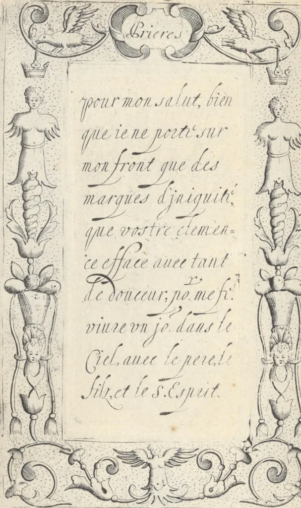 An illustration from Les sainctes prieres de l'ame chrestienne, 1644, leaf 187