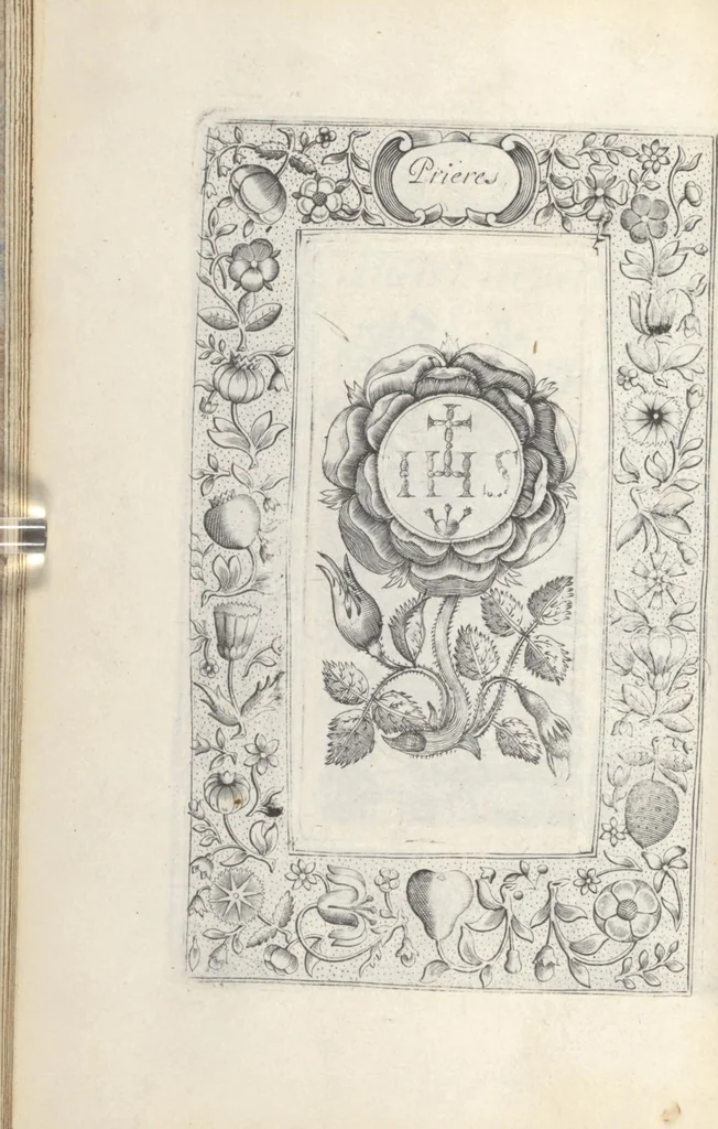 An illustration from Les sainctes prieres de l'ame chrestienne, 1644, leaf 19