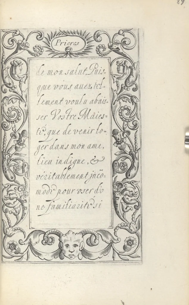 An illustration from Les sainctes prieres de l'ame chrestienne, 1644, leaf 190
