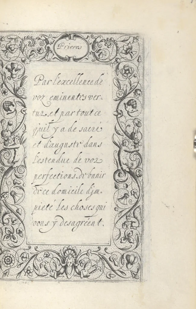 An illustration from Les sainctes prieres de l'ame chrestienne, 1644, leaf 192