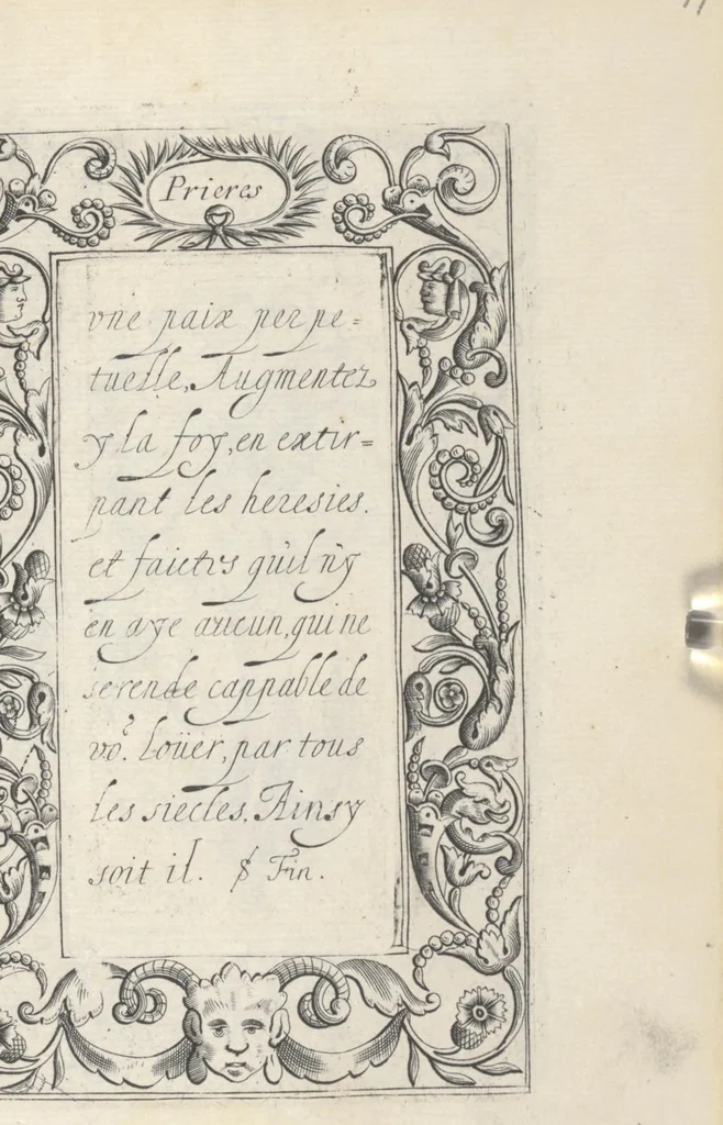 An illustration from Les sainctes prieres de l'ame chrestienne, 1644, leaf 206