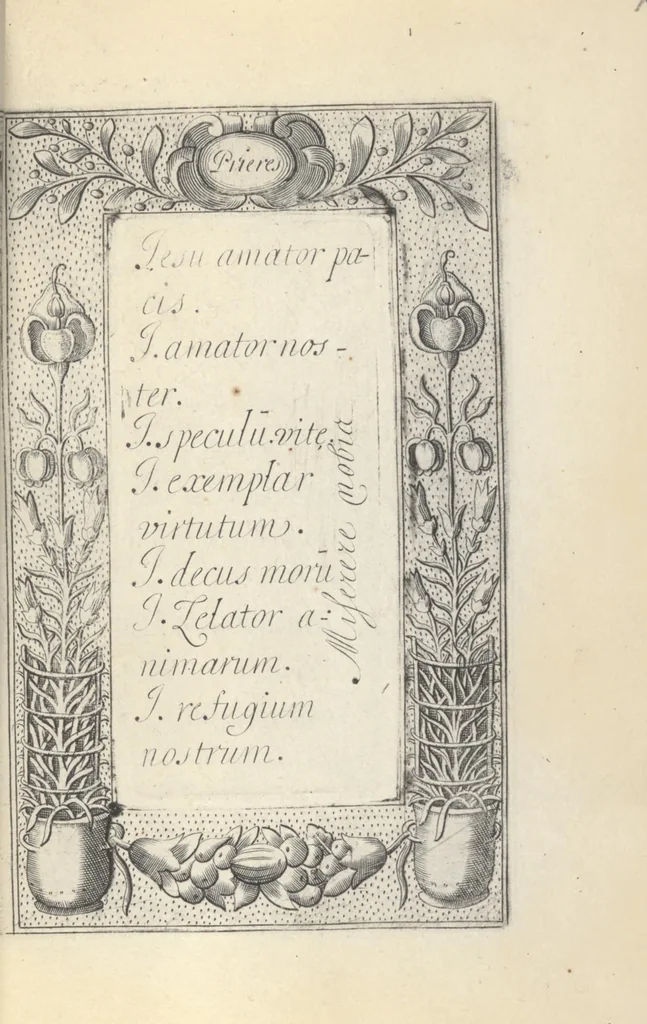 An illustration from Les sainctes prieres de l'ame chrestienne, 1644, leaf 24