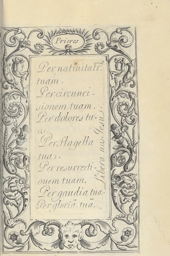 An illustration from Les sainctes prieres de l'ame chrestienne, 1644, leaf 30
