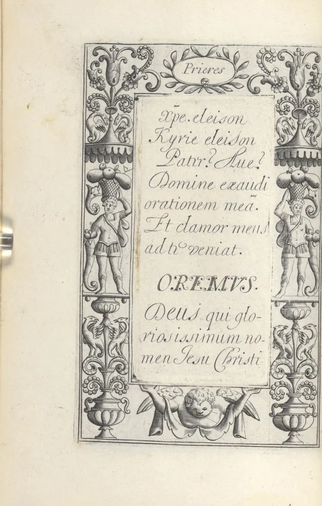 An illustration from Les sainctes prieres de l'ame chrestienne, 1644, leaf 33