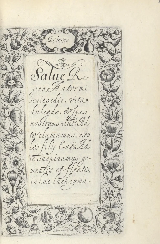 An illustration from Les sainctes prieres de l'ame chrestienne, 1644, leaf 44