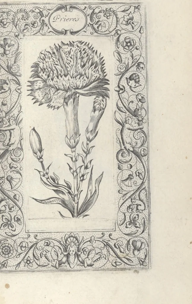 An illustration from Les sainctes prieres de l'ame chrestienne, 1644, leaf 48