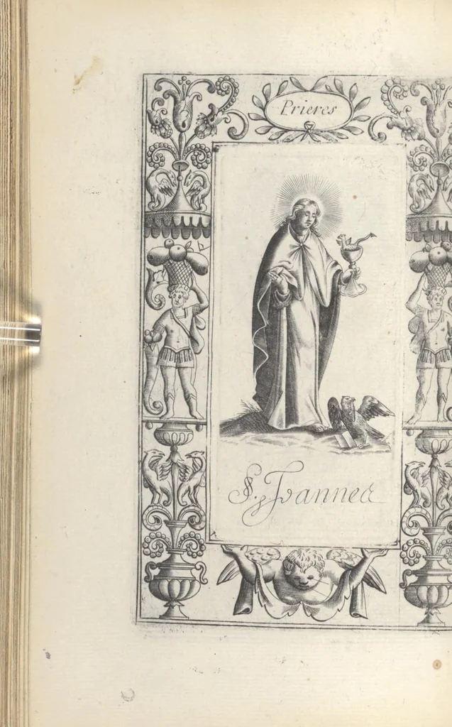 An illustration from Les sainctes prieres de l'ame chrestienne, 1644, leaf 49