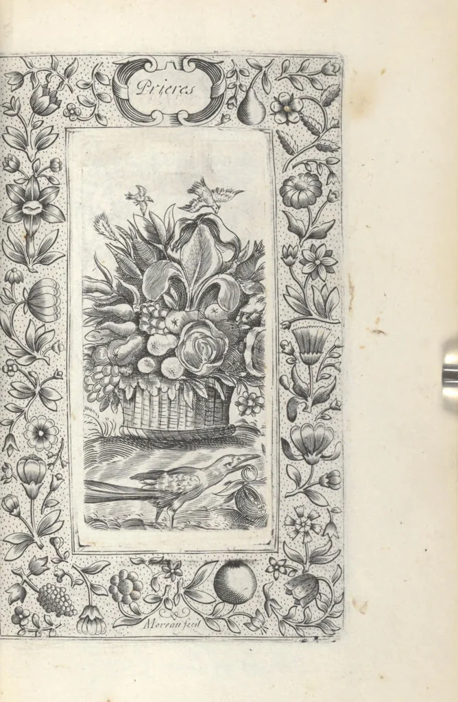 An illustration from Les sainctes prieres de l'ame chrestienne, 1644, leaf 60