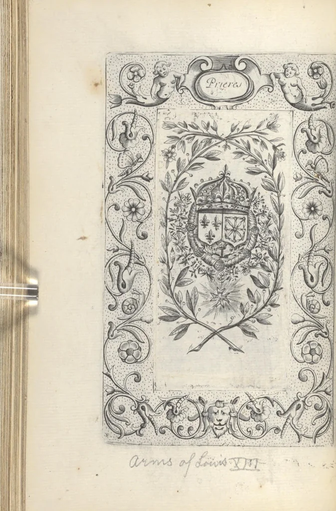An illustration from Les sainctes prieres de l'ame chrestienne, 1644, leaf 61