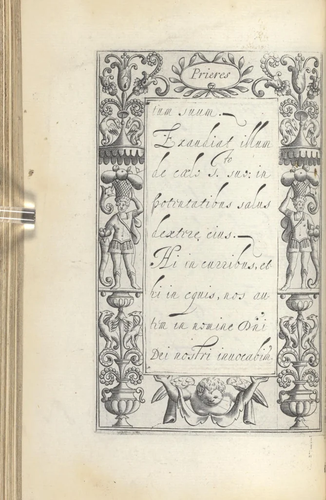 An illustration from Les sainctes prieres de l'ame chrestienne, 1644, leaf 65