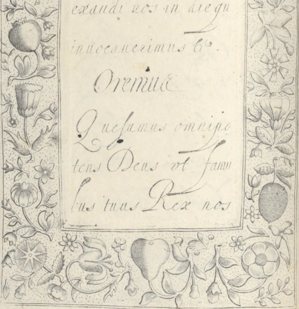 An illustration from Les sainctes prieres de l'ame chrestienne, 1644, leaf 67