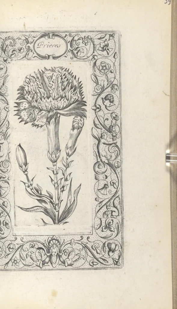 An illustration from Les sainctes prieres de l'ame chrestienne, 1644, leaf 88