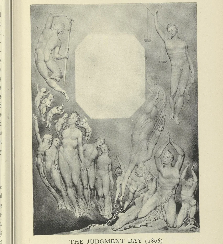 An illustration from William Blake,, 1910, leaf 176