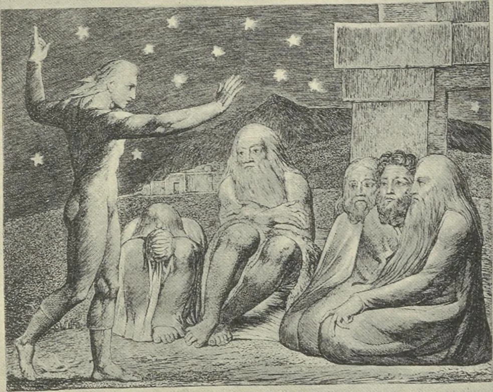 An illustration from William Blake,, 1910, leaf 218