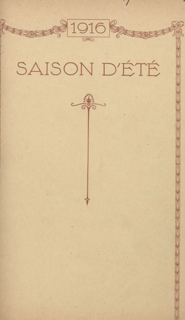 An illustration from Saison d'été, 1916, 1916, leaf 1