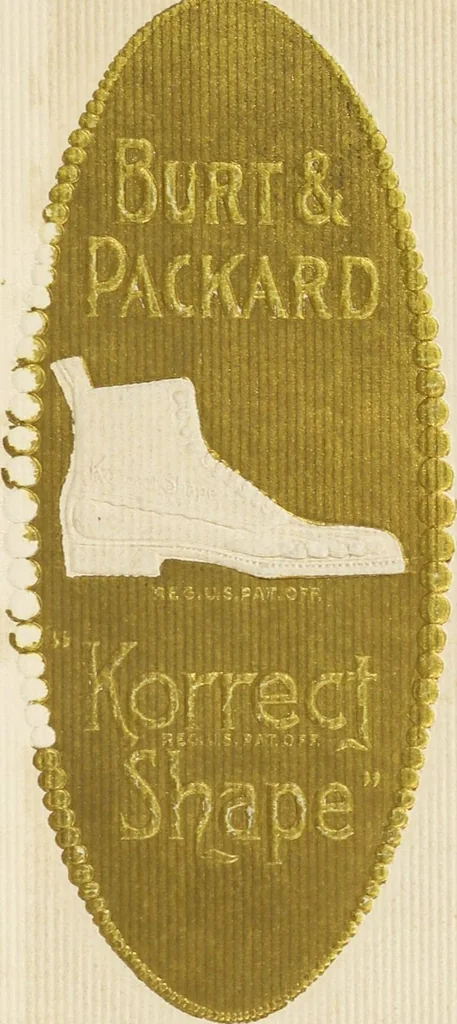 An illustration from Korrect shape shoes : spring and summer 1910 : carried in stock / Burt & Packard Co., 1910, leaf 1