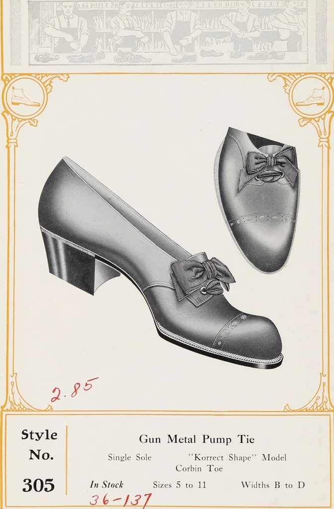 An illustration from Korrect shape shoes : spring and summer 1910 : carried in stock / Burt & Packard Co., 1910, leaf 10