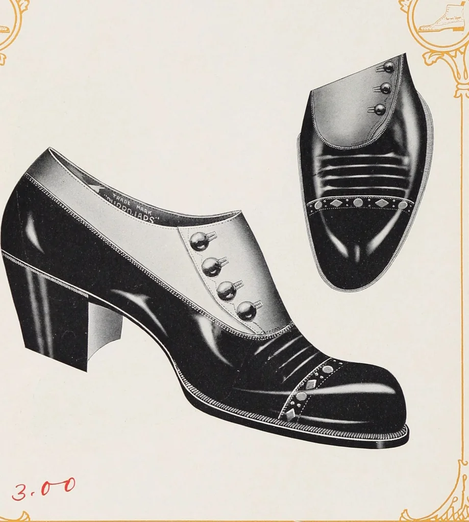 An illustration from Korrect shape shoes : spring and summer 1910 : carried in stock / Burt & Packard Co., 1910, leaf 12