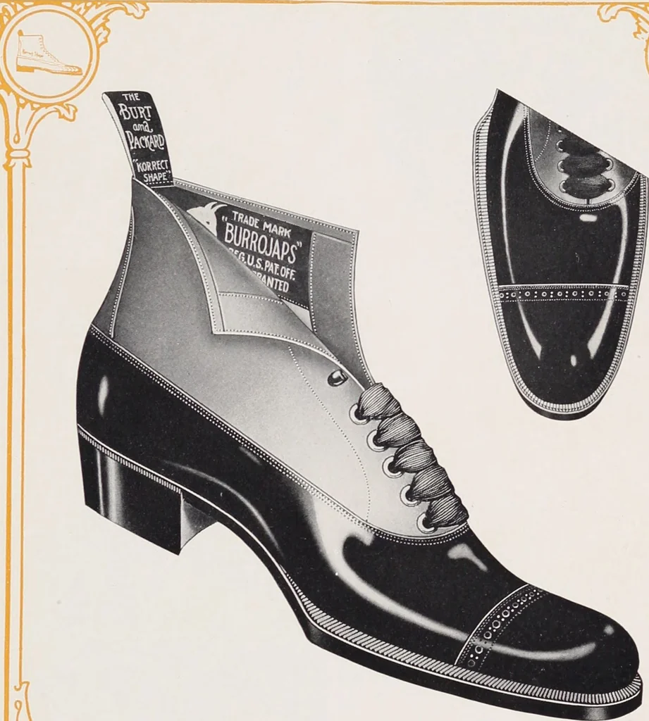 An illustration from Korrect shape shoes : spring and summer 1910 : carried in stock / Burt & Packard Co., 1910, leaf 17