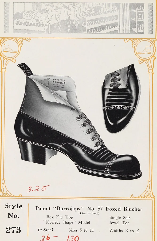 An illustration from Korrect shape shoes : spring and summer 1910 : carried in stock / Burt & Packard Co., 1910, leaf 24