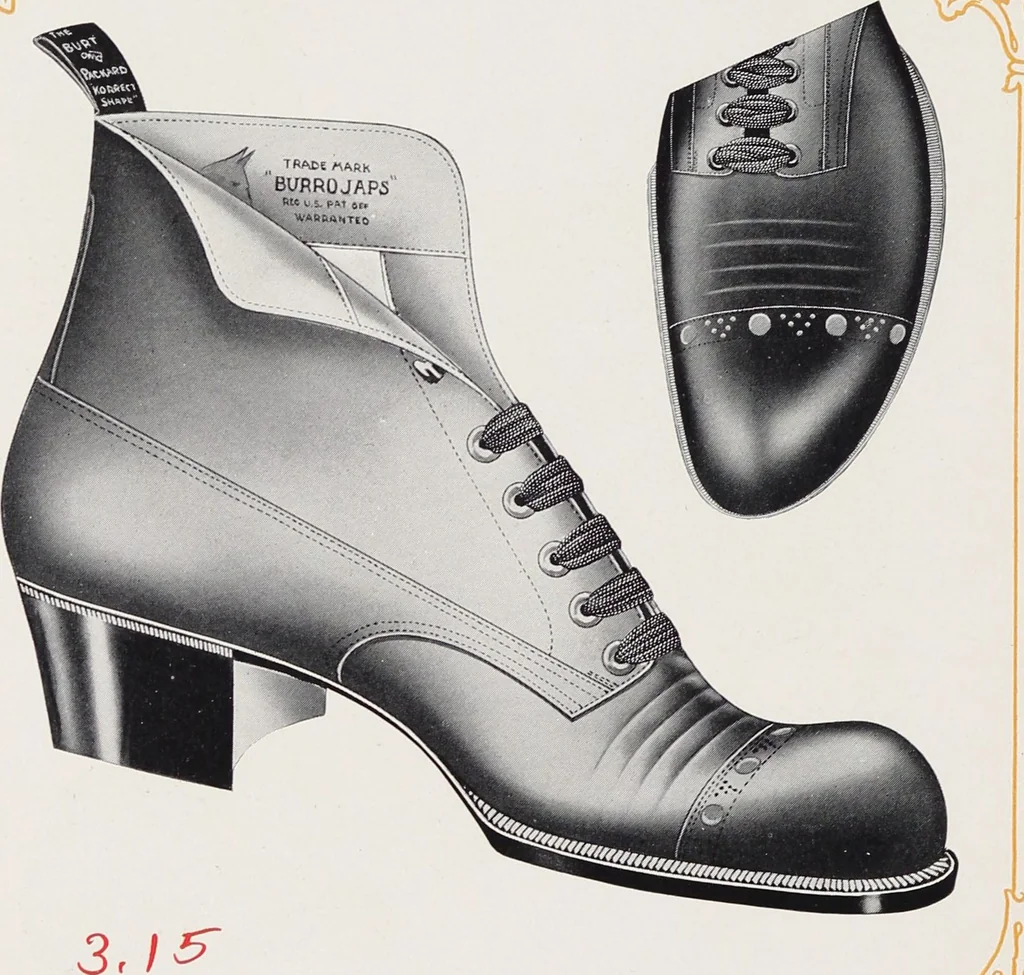 An illustration from Korrect shape shoes : spring and summer 1910 : carried in stock / Burt & Packard Co., 1910, leaf 26