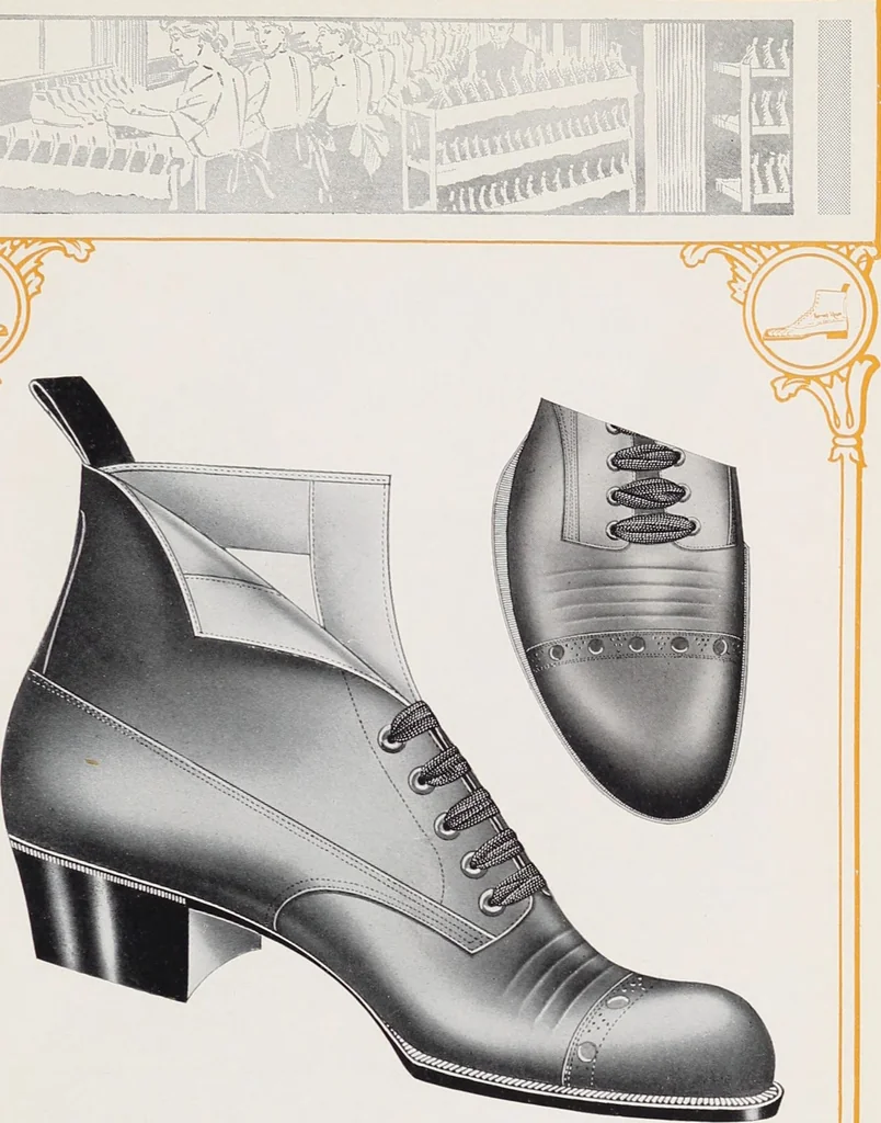 An illustration from Korrect shape shoes : spring and summer 1910 : carried in stock / Burt & Packard Co., 1910, leaf 33