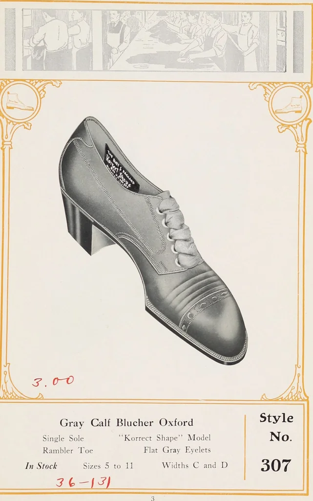 An illustration from Korrect shape shoes : spring and summer 1910 : carried in stock / Burt & Packard Co., 1910, leaf 5