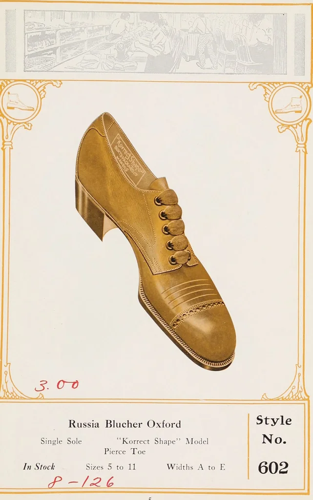 An illustration from Korrect shape shoes : spring and summer 1910 : carried in stock / Burt & Packard Co., 1910, leaf 7