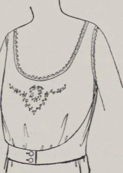 An illustration from Patterns for underwear and lingerie, 1916, leaf 13