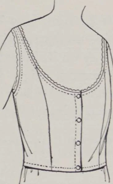 An illustration from Patterns for underwear and lingerie, 1916, leaf 5