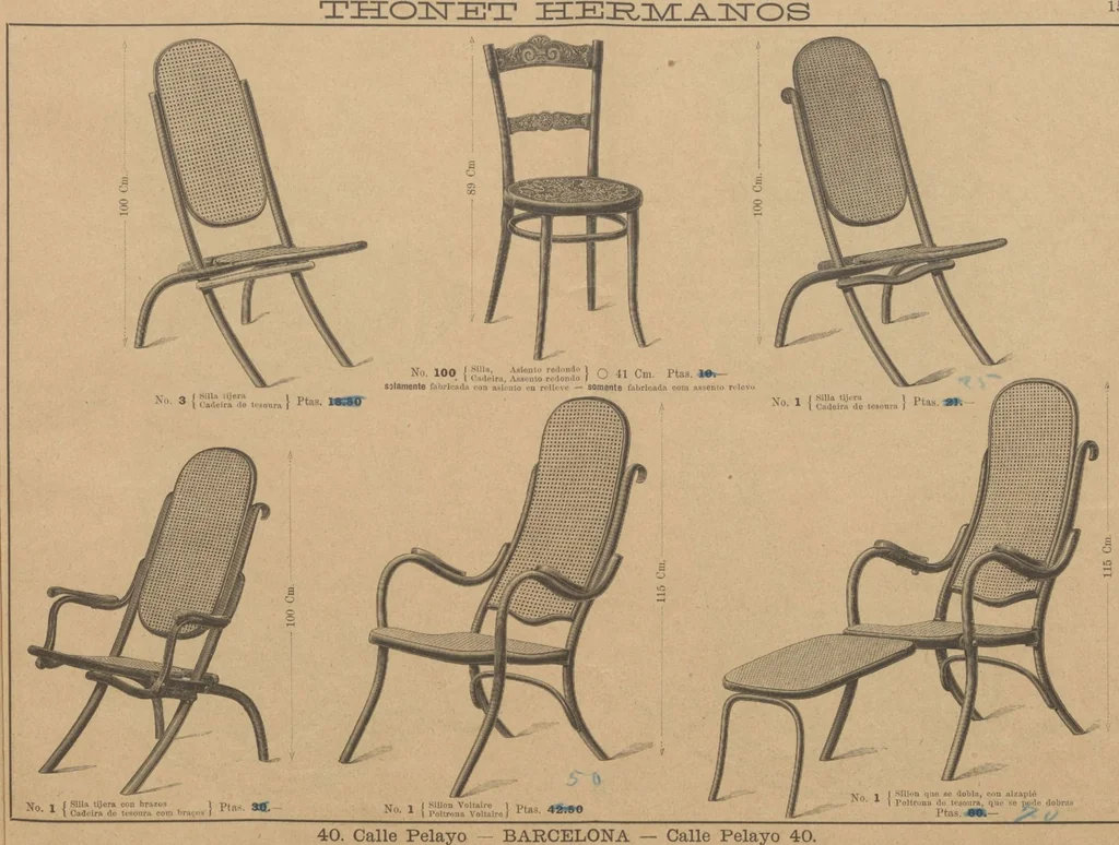 An illustration from Extracto del catalogo principal / Thonet Hermanos, 1895, leaf 17