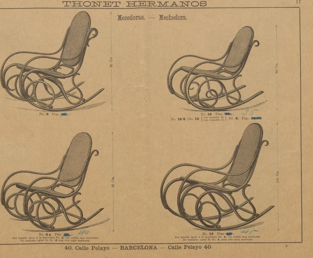 An illustration from Extracto del catalogo principal / Thonet Hermanos, 1895, leaf 19