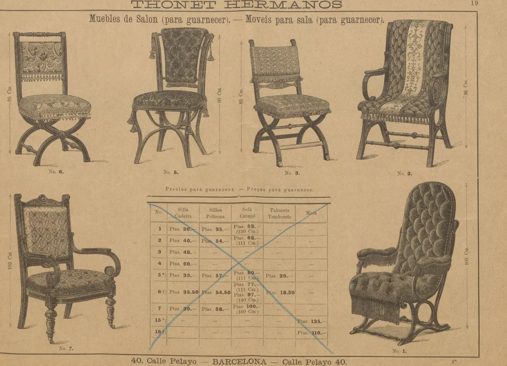 An illustration from Extracto del catalogo principal / Thonet Hermanos, 1895, leaf 21