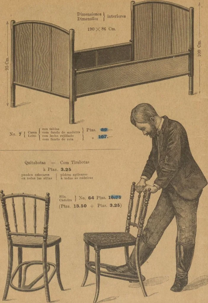 An illustration from Extracto del catalogo principal / Thonet Hermanos, 1895, leaf 22