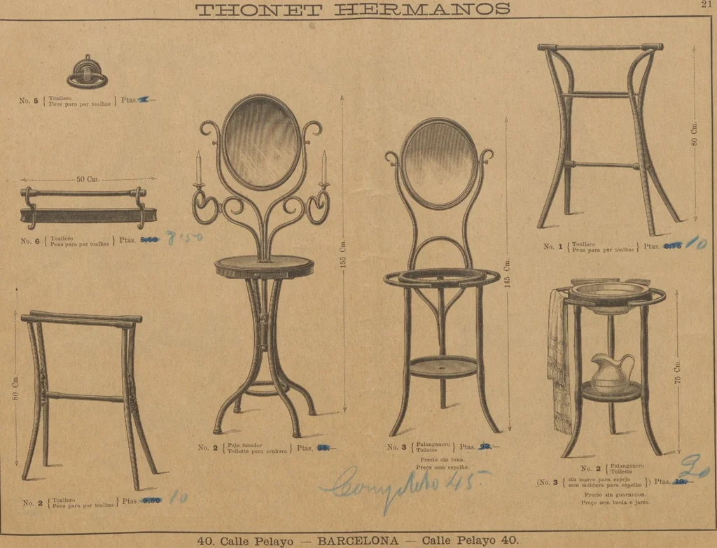 An illustration from Extracto del catalogo principal / Thonet Hermanos, 1895, leaf 23
