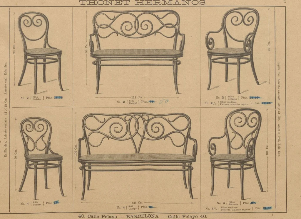 An illustration from Extracto del catalogo principal / Thonet Hermanos, 1895, leaf 3