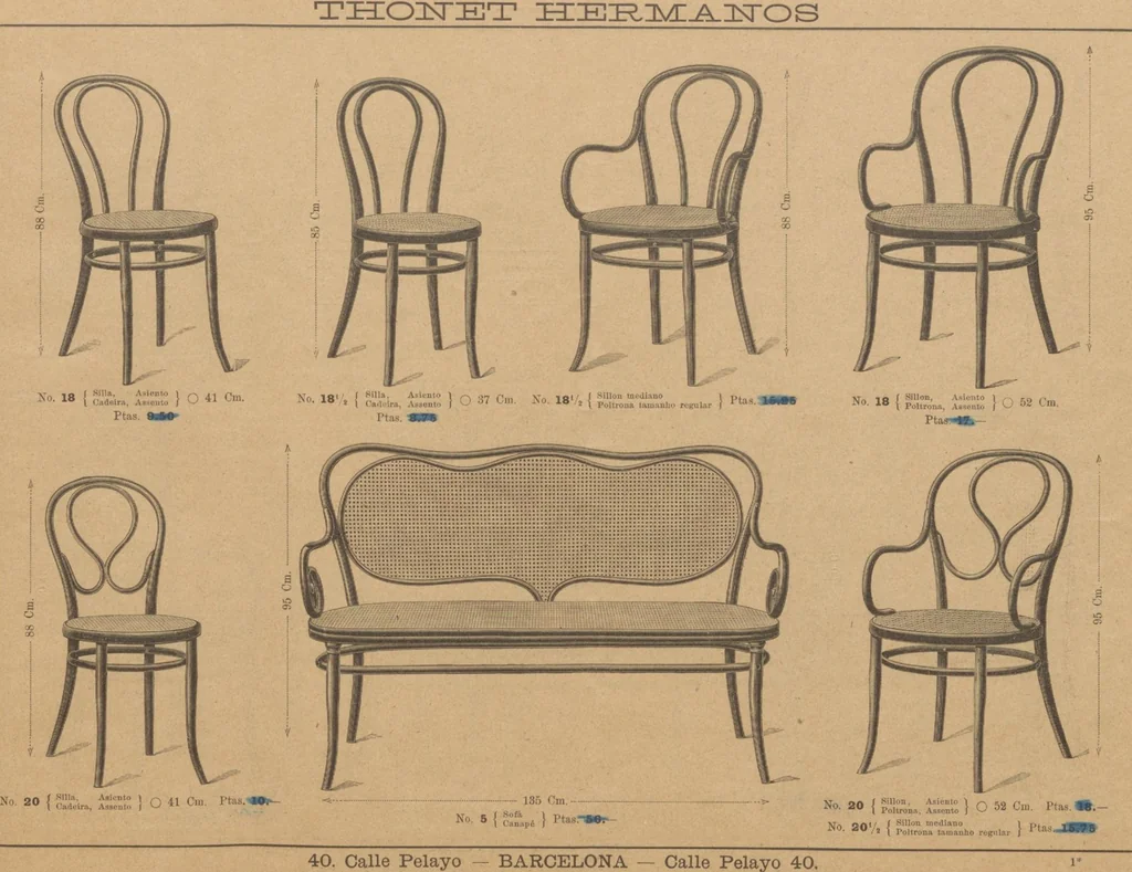 An illustration from Extracto del catalogo principal / Thonet Hermanos, 1895, leaf 5