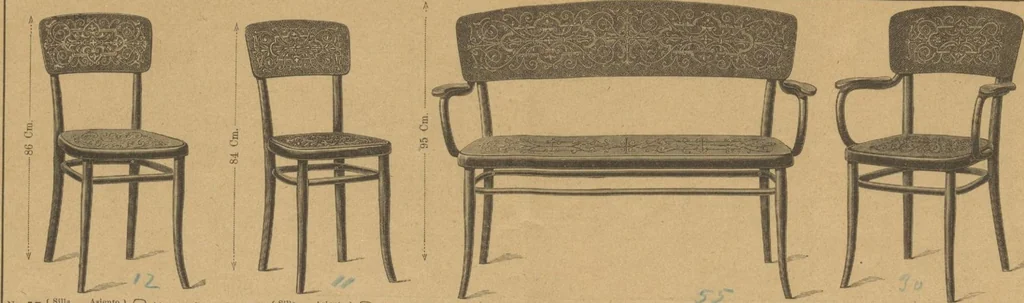 An illustration from Extracto del catalogo principal / Thonet Hermanos, 1895, leaf 8