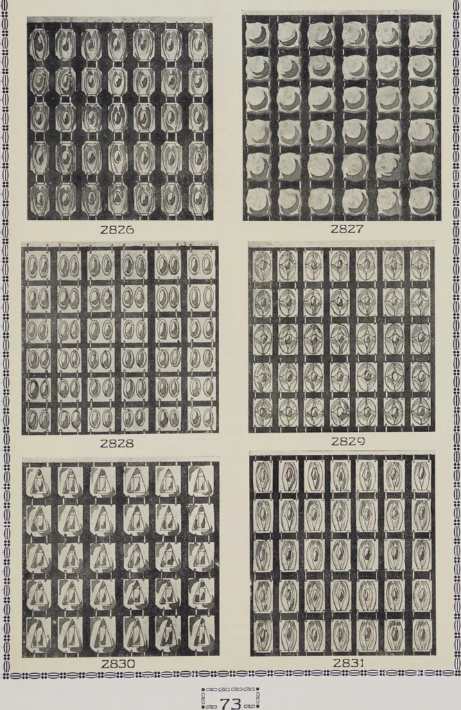 An illustration from Vulkania, Prostějov. Odděleni I., Dekorativní a praktické umělecké́ předměty pro výzdobu bytu = Section I. Objets d'art en métal pratiques et décoratifs pour l'ornement du logis, 1907, leaf 39