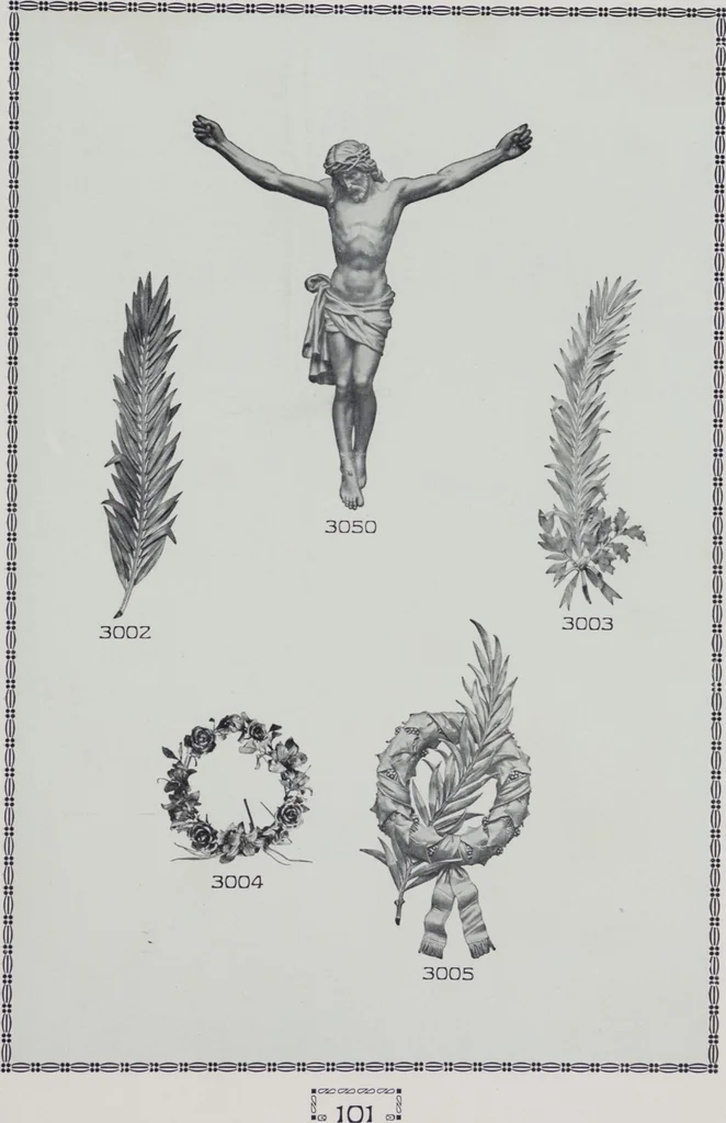 An illustration from Vulkania, Prostějov. Odděleni I., Dekorativní a praktické umělecké́ předměty pro výzdobu bytu = Section I. Objets d'art en métal pratiques et décoratifs pour l'ornement du logis, 1907, leaf 50