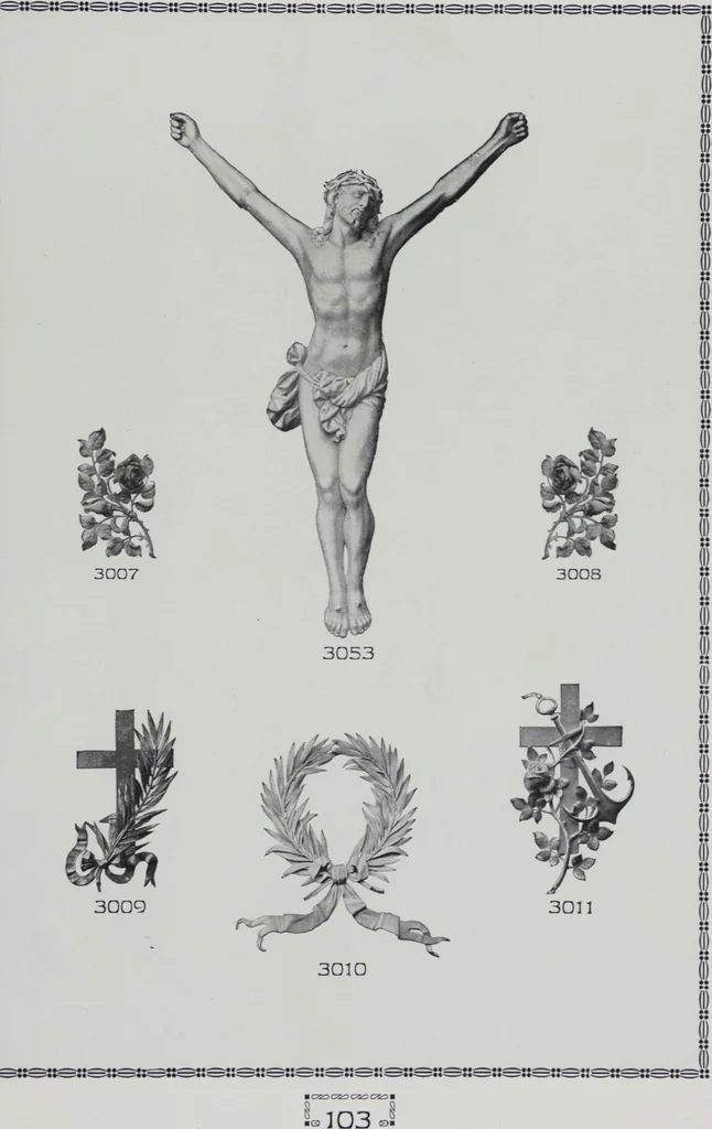 An illustration from Vulkania, Prostějov. Odděleni I., Dekorativní a praktické umělecké́ předměty pro výzdobu bytu = Section I. Objets d'art en métal pratiques et décoratifs pour l'ornement du logis, 1907, leaf 52